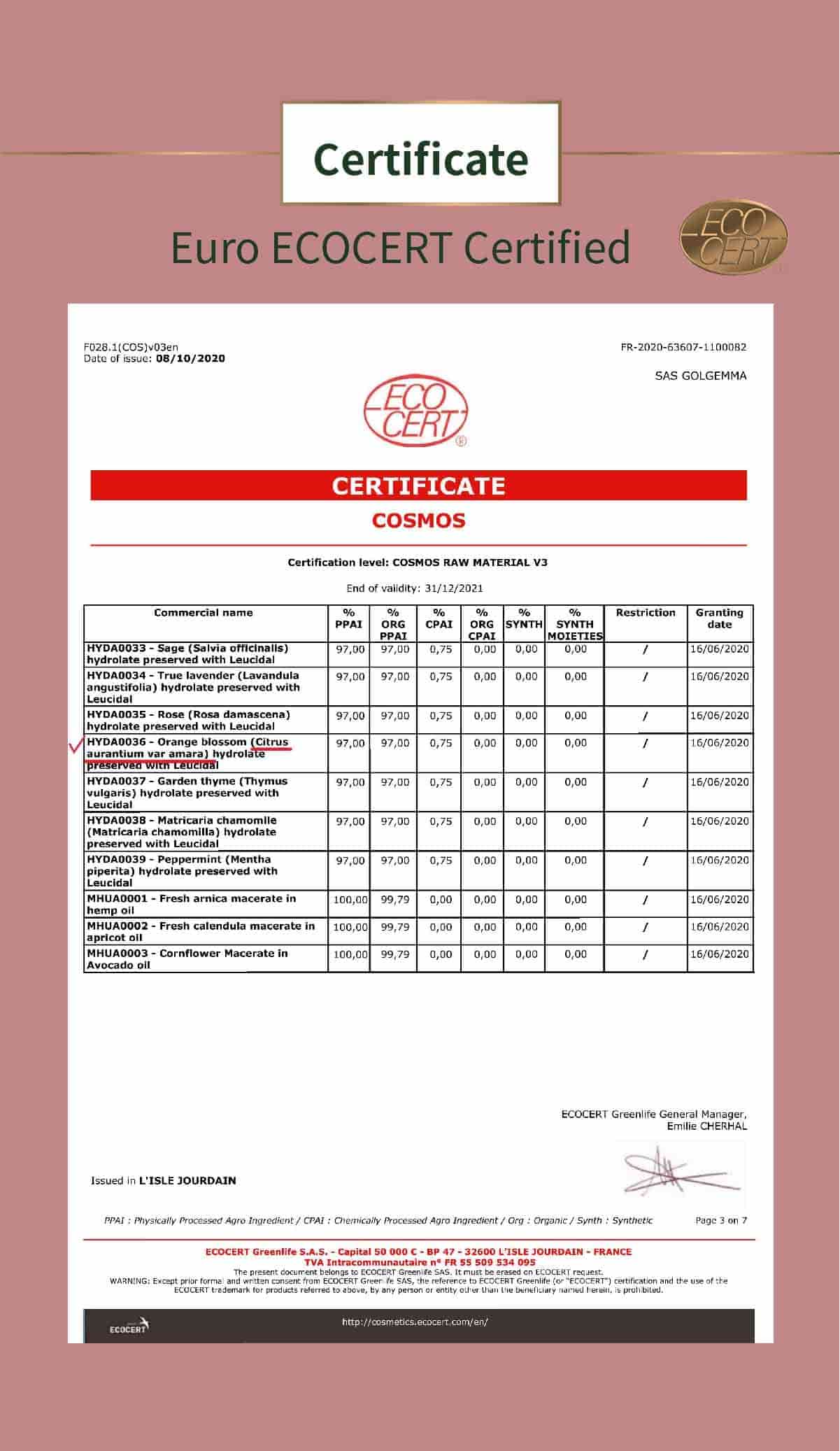 Dry Shampoo Certificate